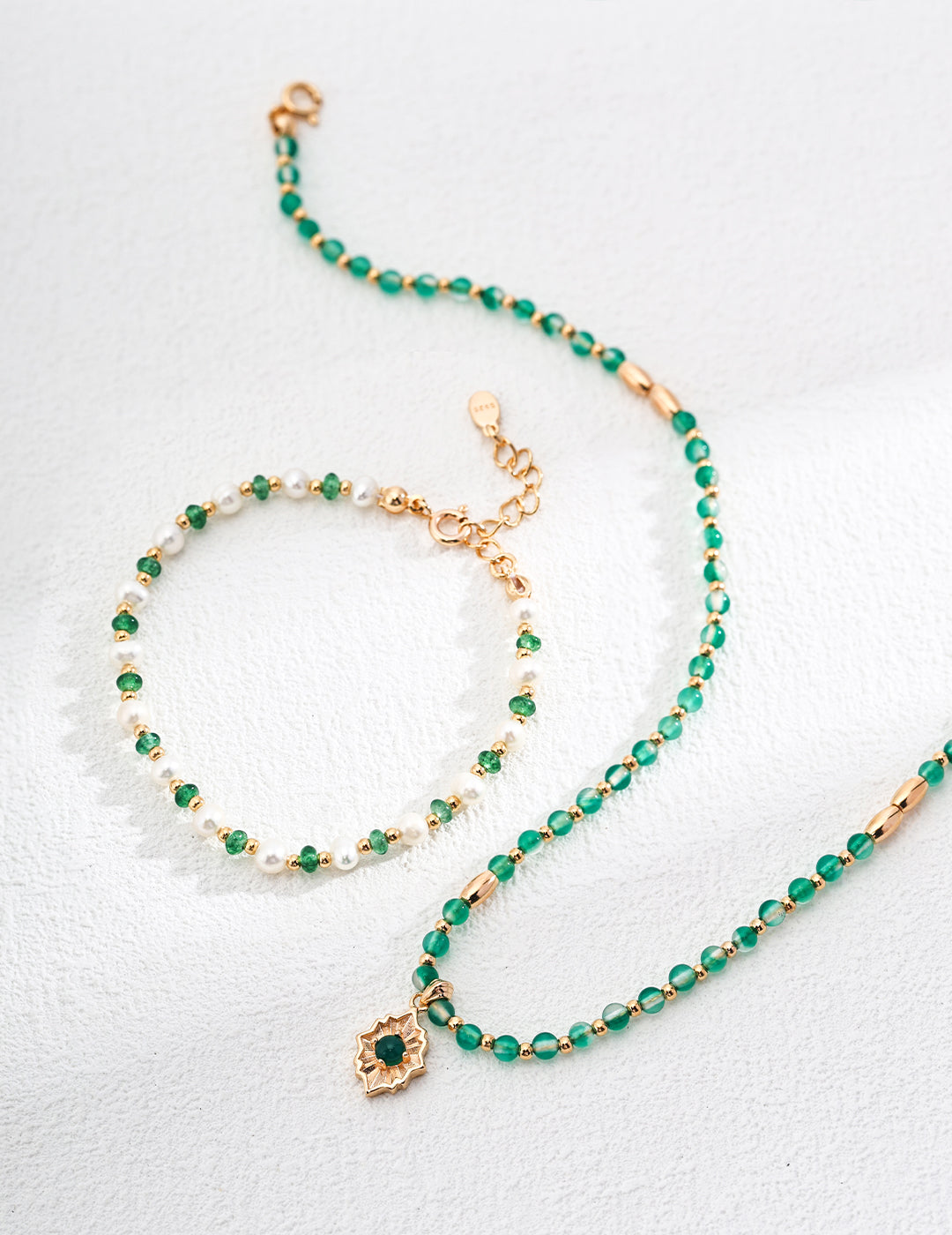 Charlotte Green Chalcedony Necklace