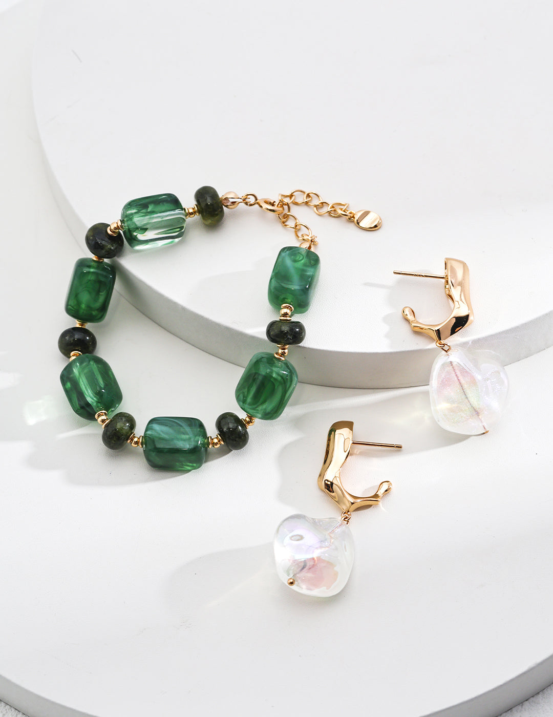 Charlotte Green Resin Bracelet