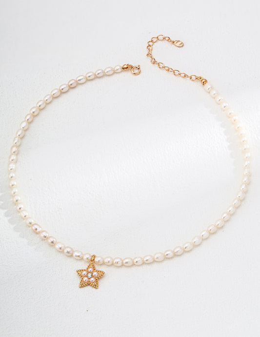 Eve Star Natural Pearl Necklace