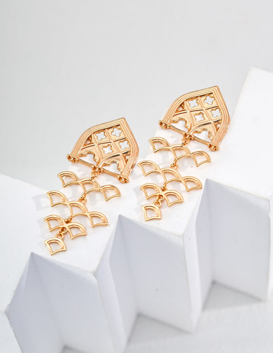 Stella 18K Gold Chandelier Earrings