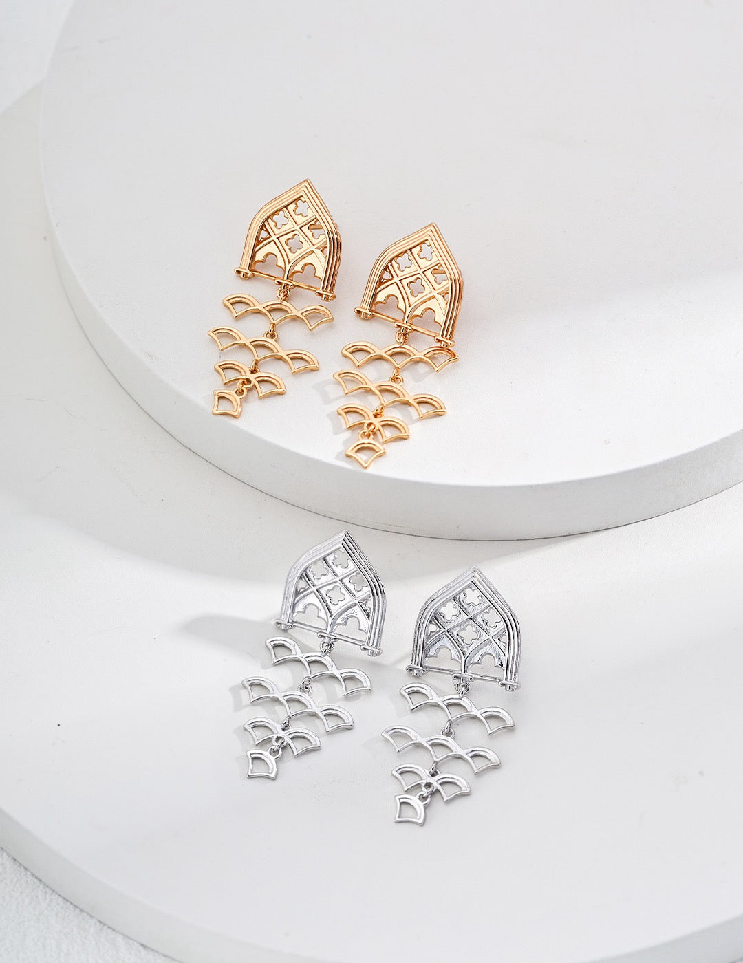 Stella 18K Gold Chandelier Earrings