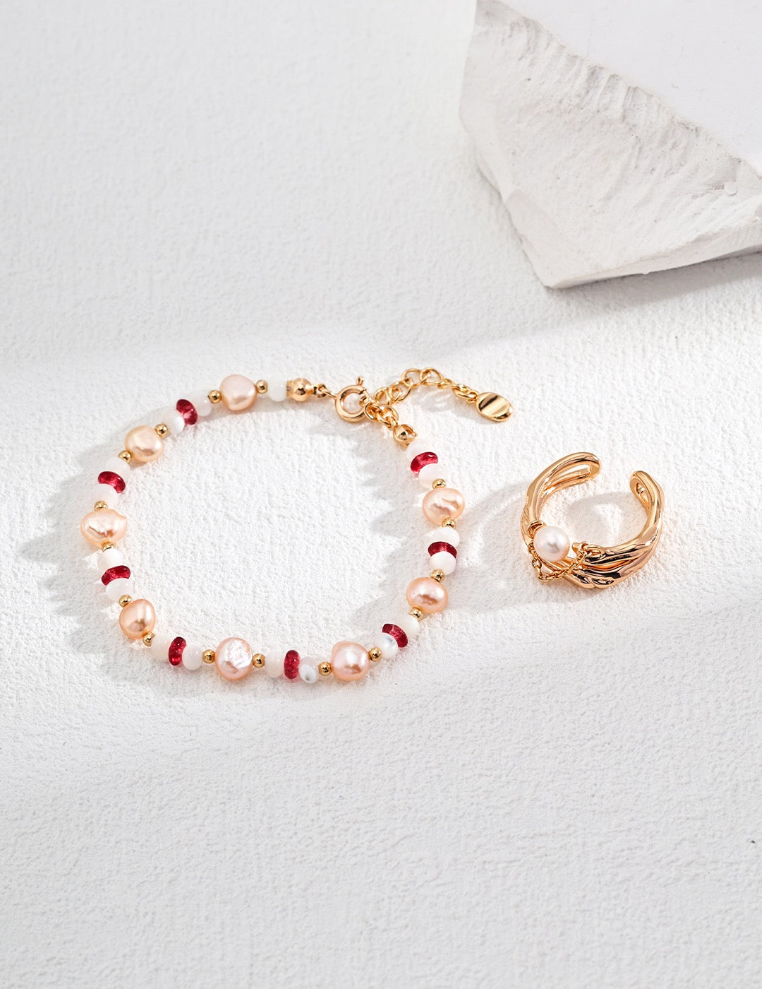 Ruby Pearl Bracelet