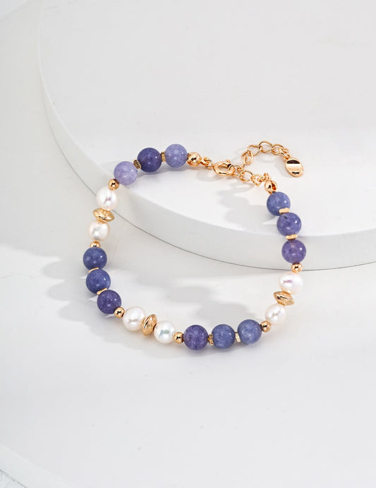 Summer Pearl Purple Stone Bracelet