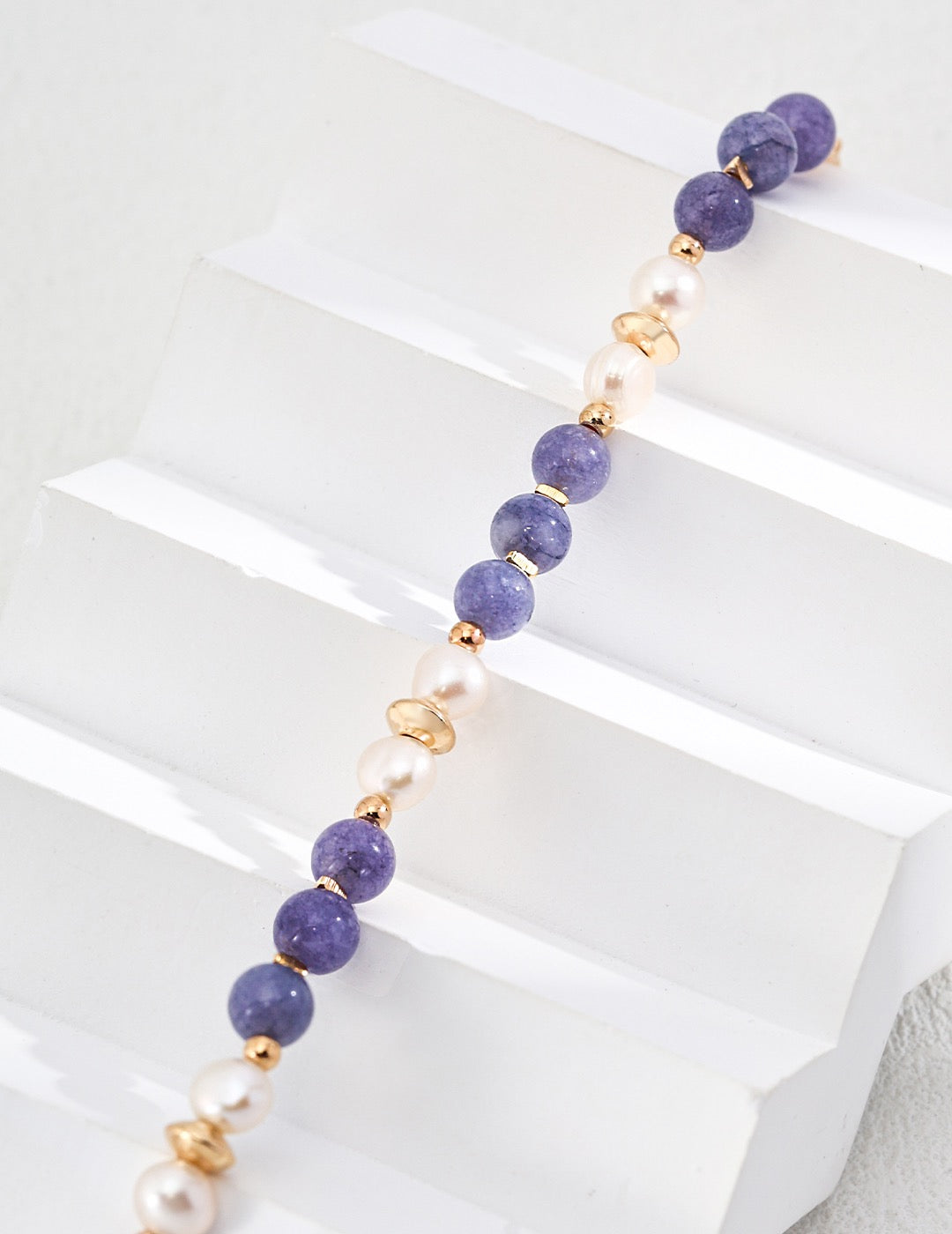 Summer Pearl Purple Stone Bracelet