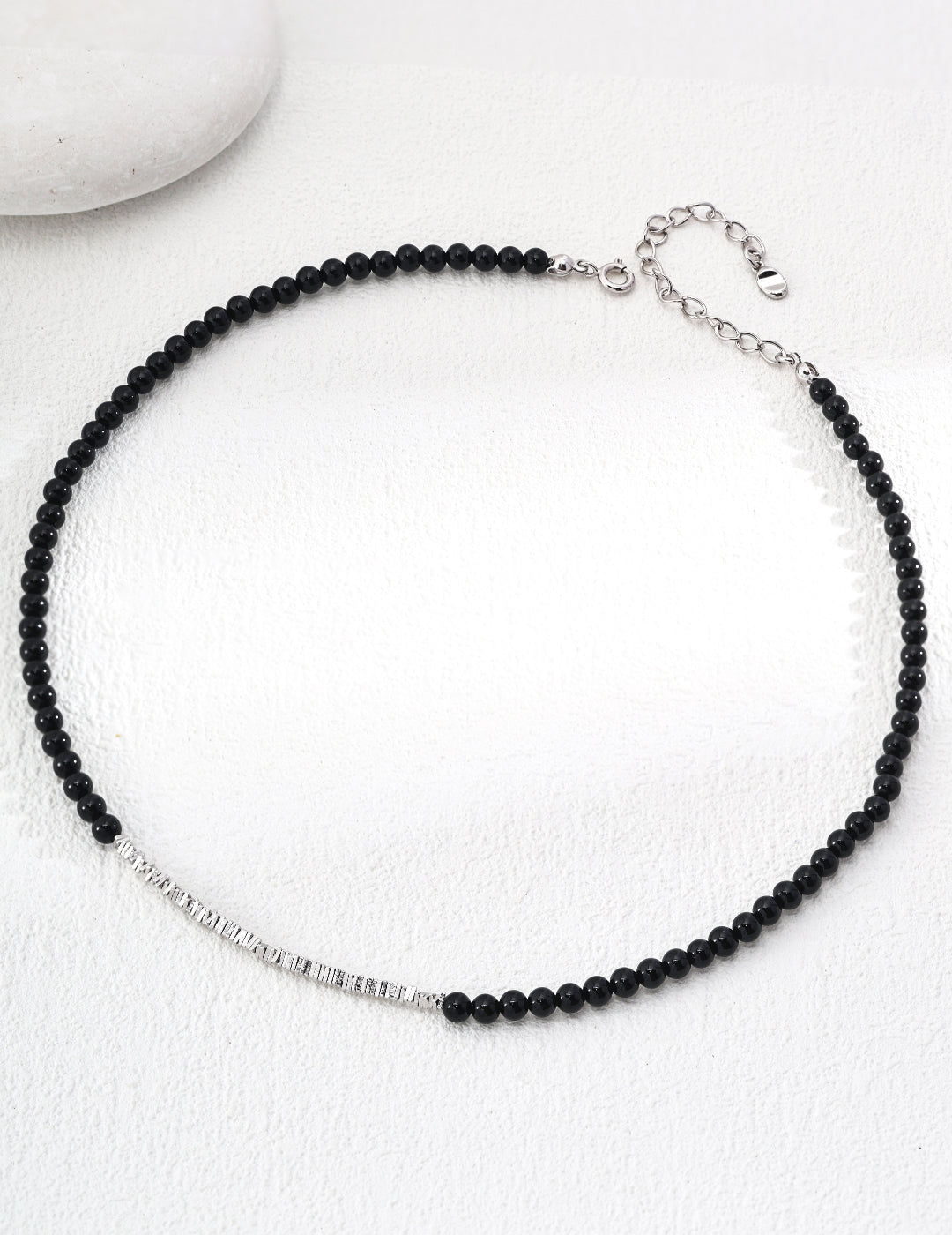 Nina Black Agate Gold Necklace